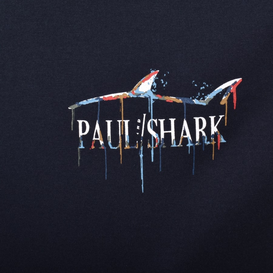 Image number 4 for Paul And Shark Graphic T Shirt Navy