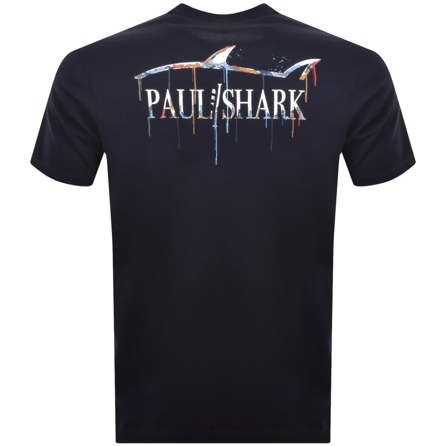 Image number 5 for Paul And Shark Graphic T Shirt Navy