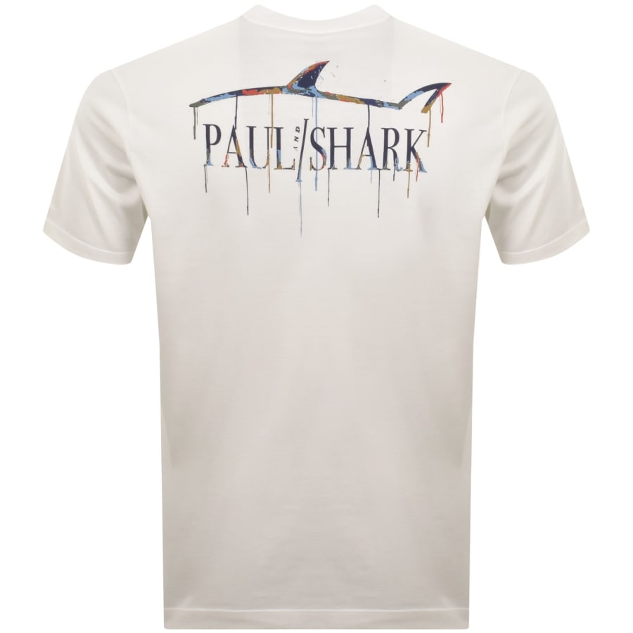 Image number 5 for Paul And Shark Graphic T Shirt White