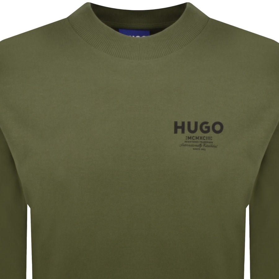 Image number 2 for HUGO Blue Nespon Sweatshirt Open Green
