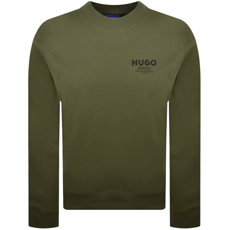Image number 1 for HUGO Blue Nespon Sweatshirt Open Green