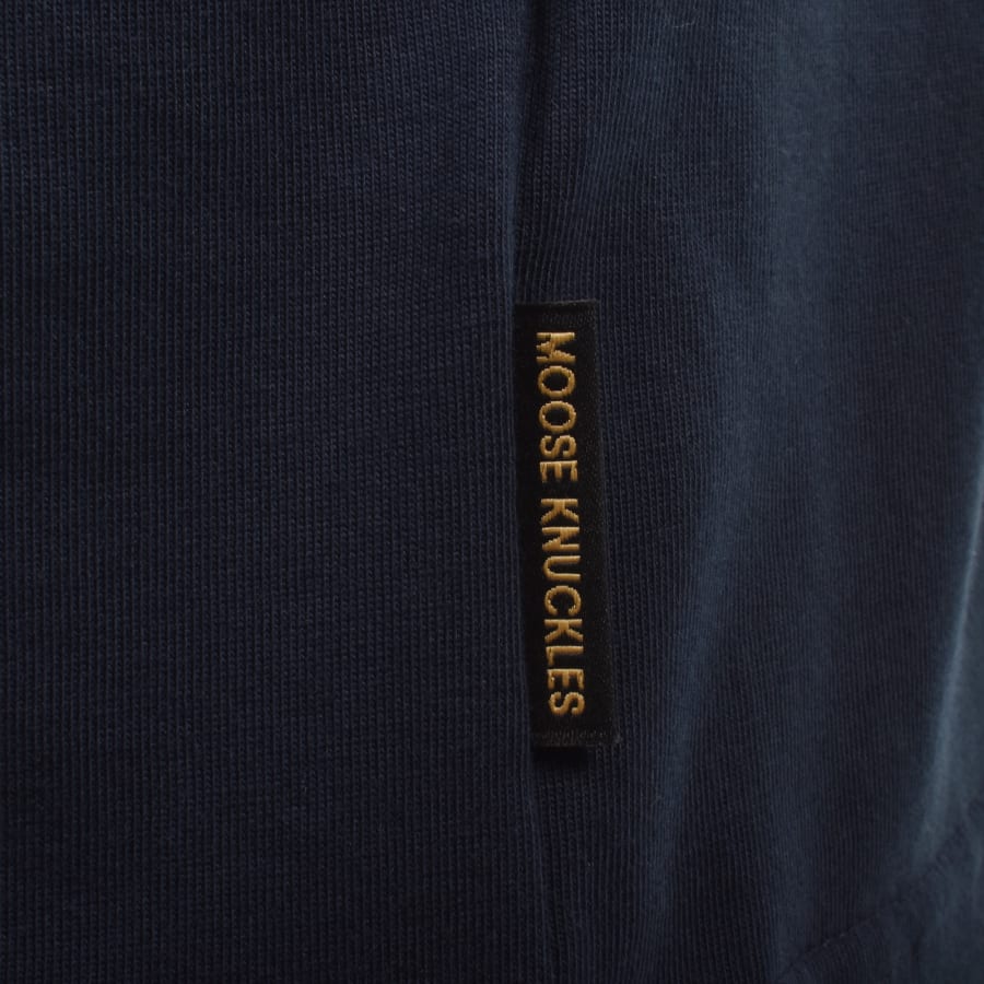 Image number 4 for Moose Knuckles Crescent Gold T Shirt Navy