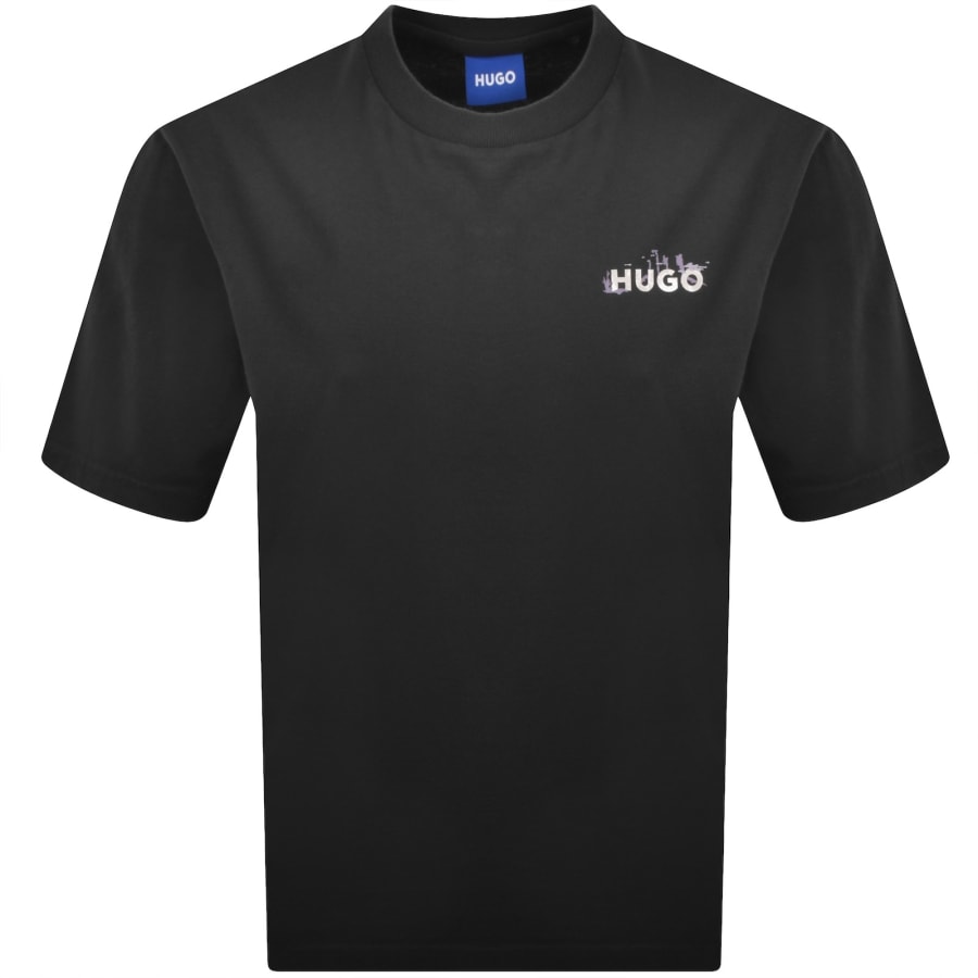 Image number 2 for HUGO Blue Noxwash T Shirt Black