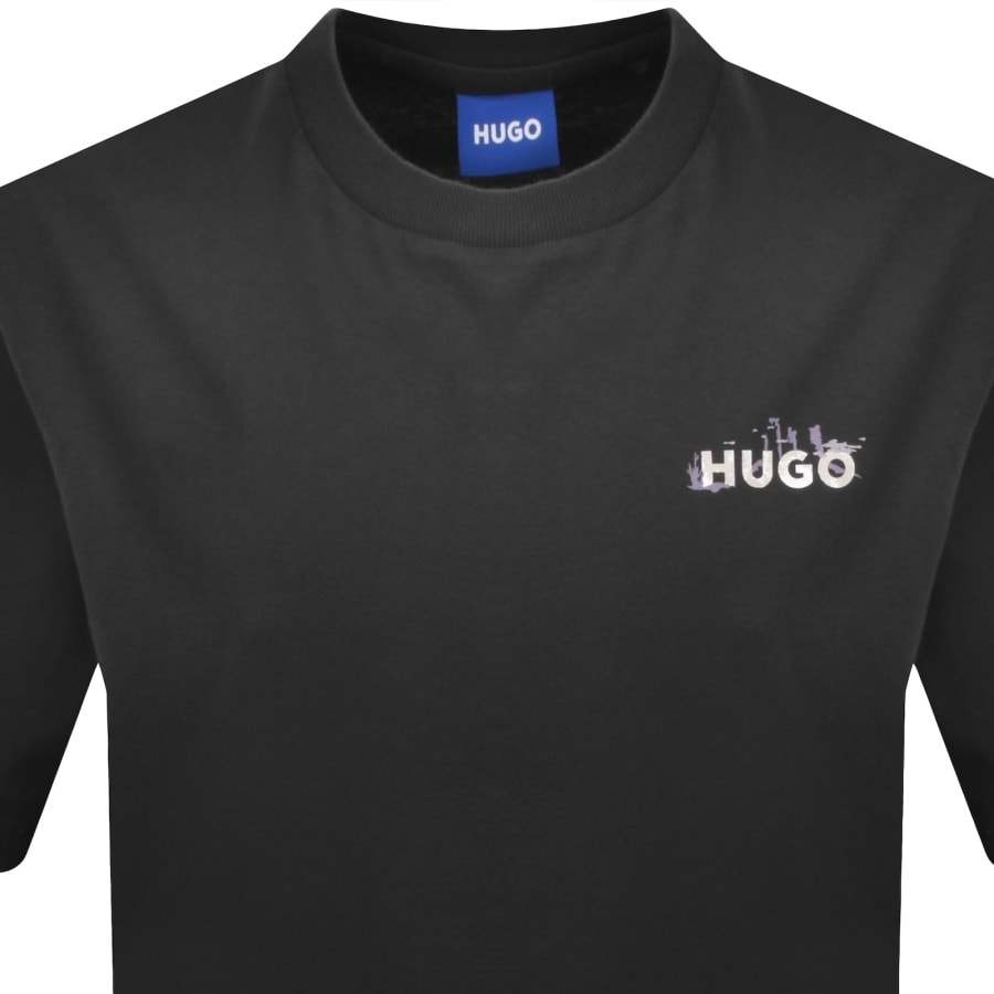 Image number 3 for HUGO Blue Noxwash T Shirt Black