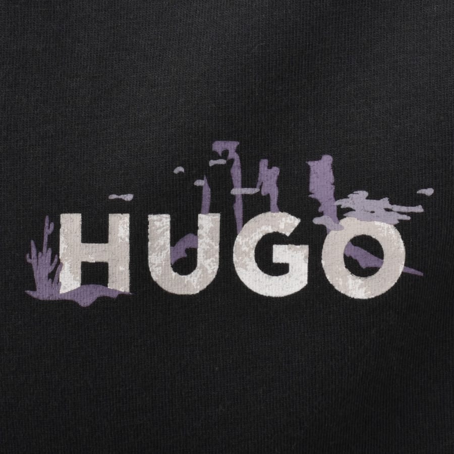 Image number 4 for HUGO Blue Noxwash T Shirt Black