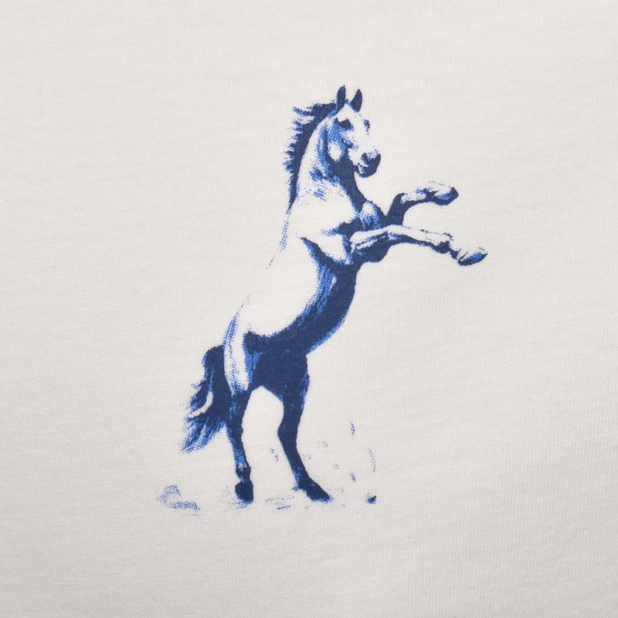 Image number 4 for HUGO Blue Noxwash T Shirt Off White