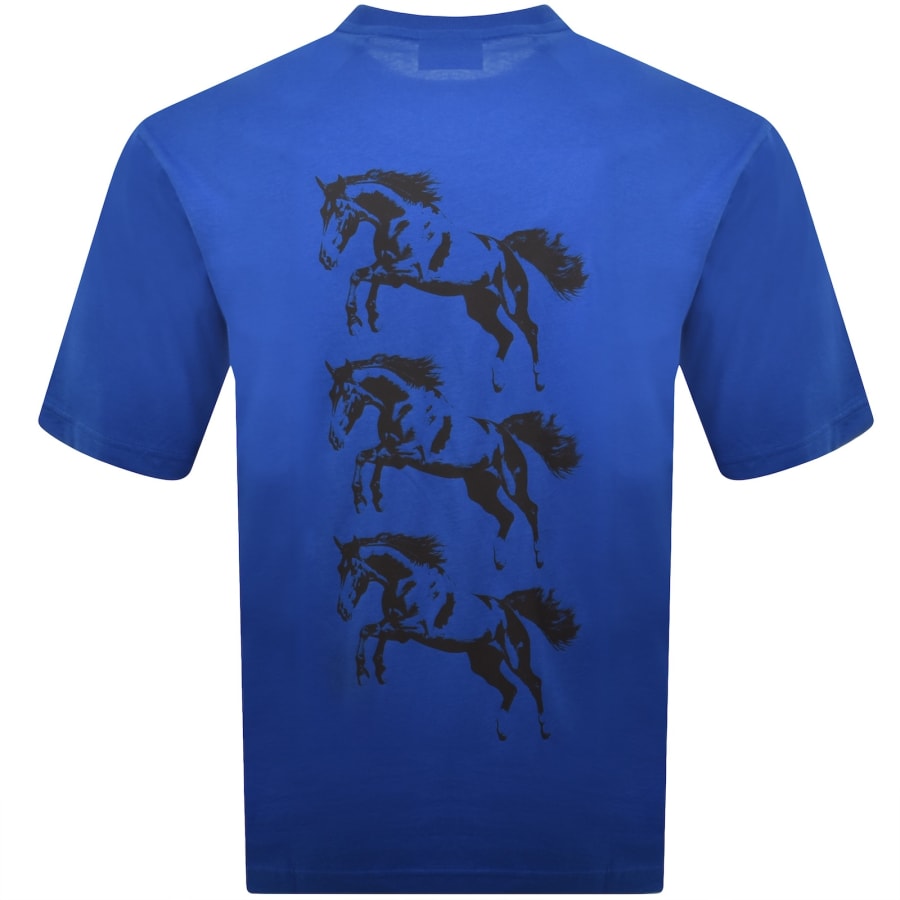 Image number 5 for HUGO Blue Nurobos T Shirt Blue