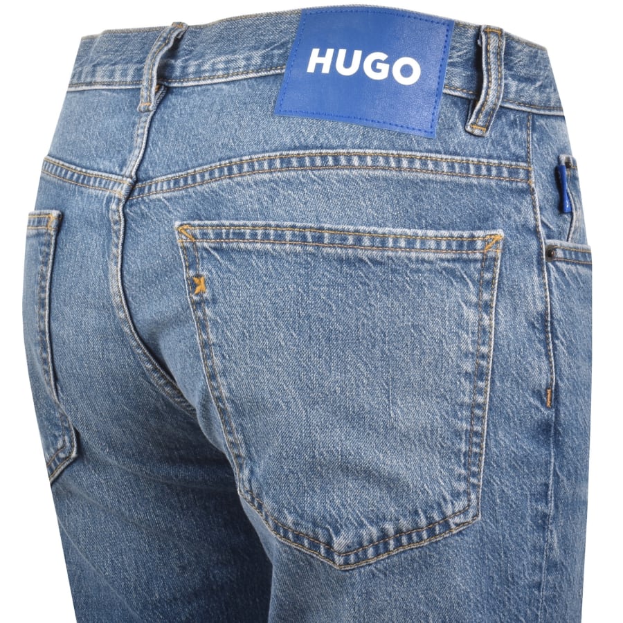 Image number 4 for HUGO Blue Ash Light Wash Slim Fit Jeans Blue