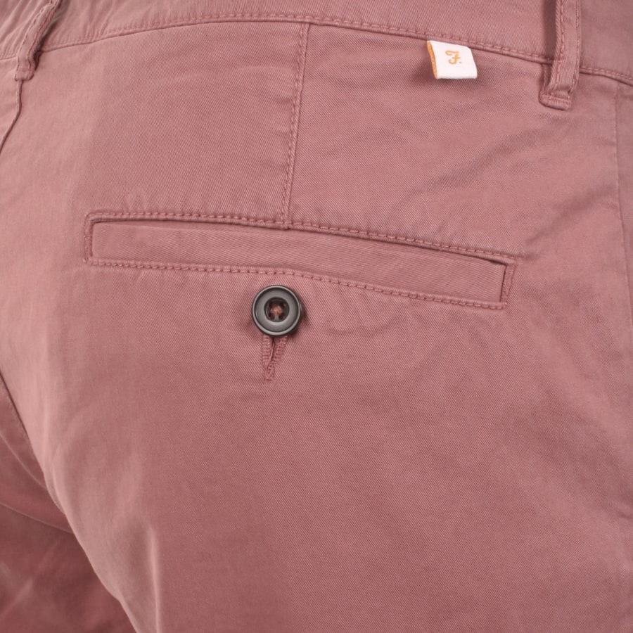 Image number 3 for Farah Hawk Twill Shorts Dusty Red