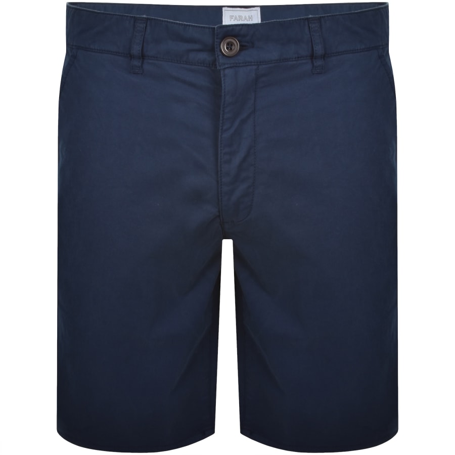 Image number 1 for Farah Hawk Twill Shorts Aegean Blue