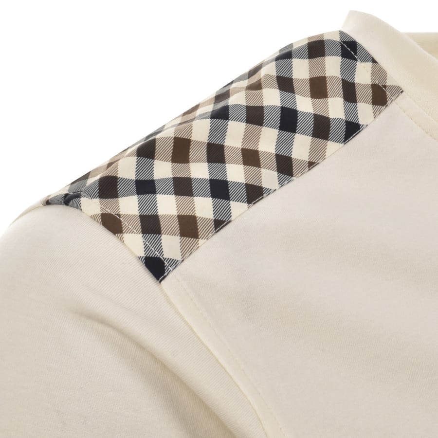 Image number 4 for Aquascutum Insert Lamina T Shirt Cream