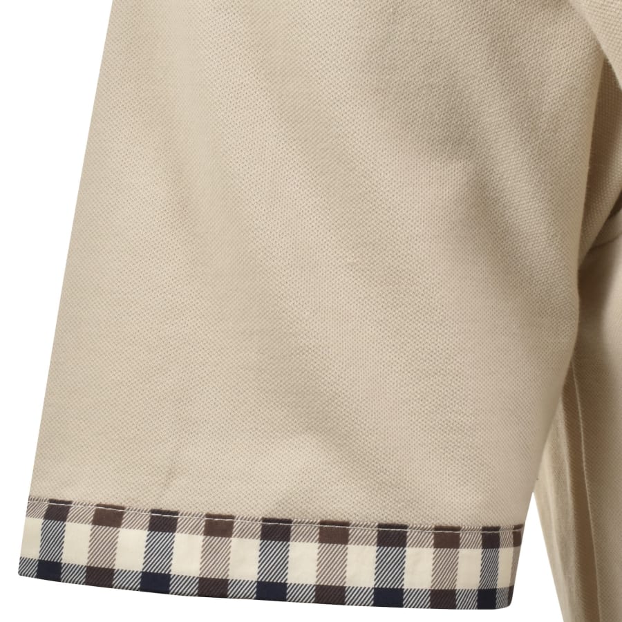 Image number 4 for Aquascutum CC Piquet Polo T Shirt Beige