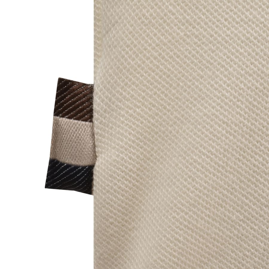 Image number 4 for Aquascutum Club Check Collar Polo T Shirt Cream