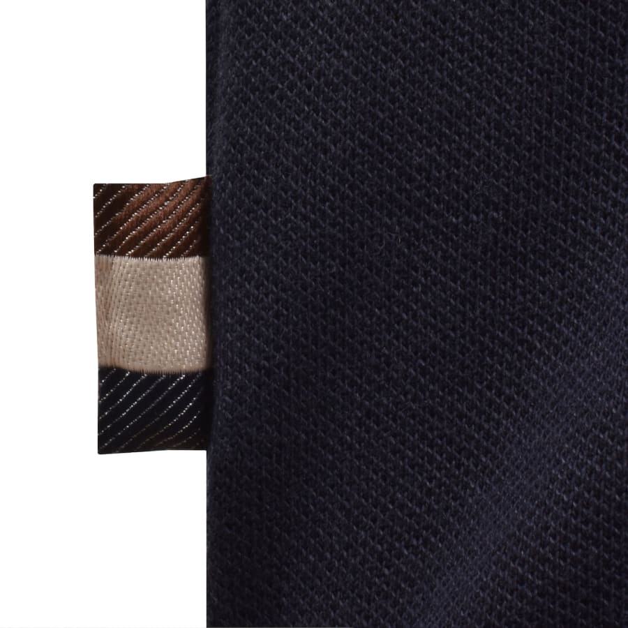 Image number 4 for Aquascutum Club Check Collar Polo T Shirt Navy