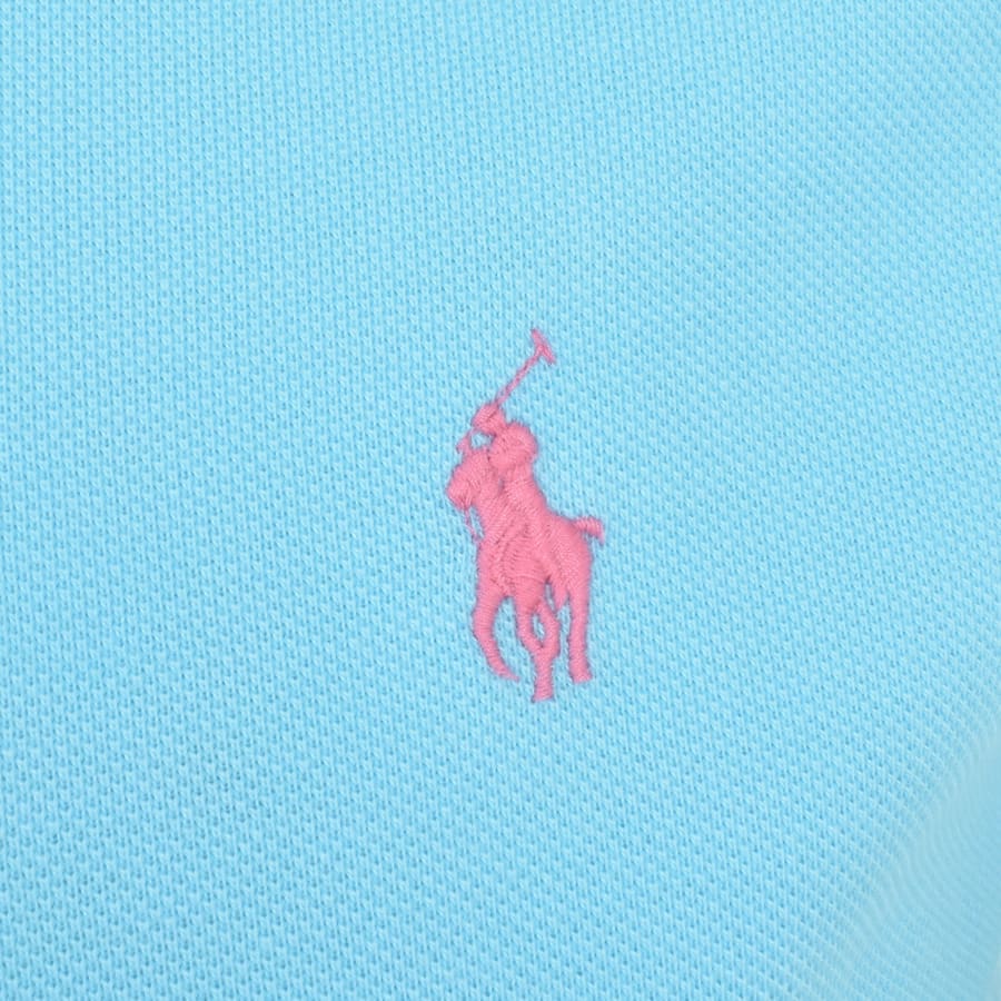 Image number 3 for Ralph Lauren Custom Slim Fit Polo T Shirt Blue