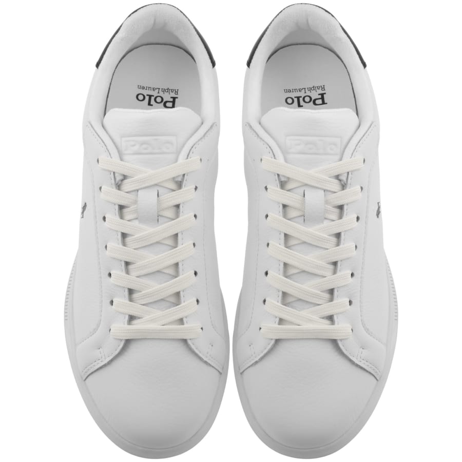 Image number 3 for Ralph Lauren Heritage Court Trainers White