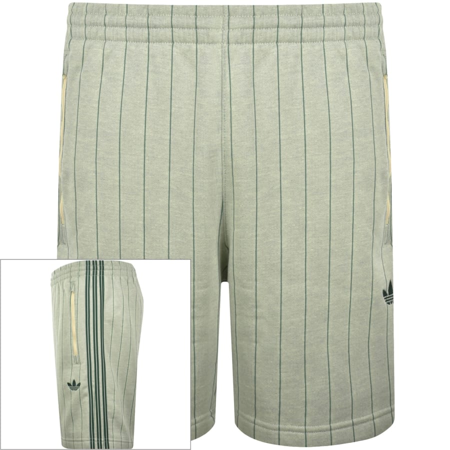Image number 1 for adidas Originals Pinstripe Shorts Green