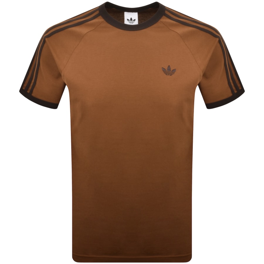 Image number 1 for adidas Originals 3 Stripes T Shirt Brown