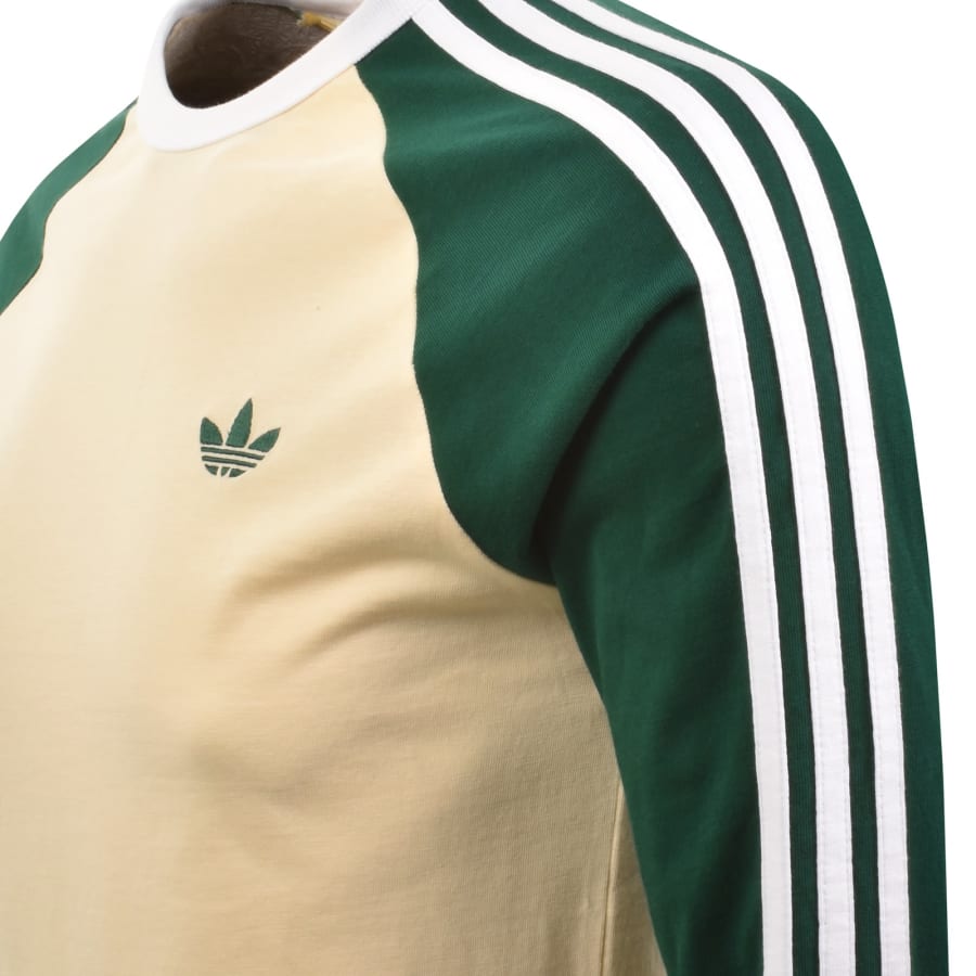 Image number 4 for adidas Three Stripes T Shirt Cream