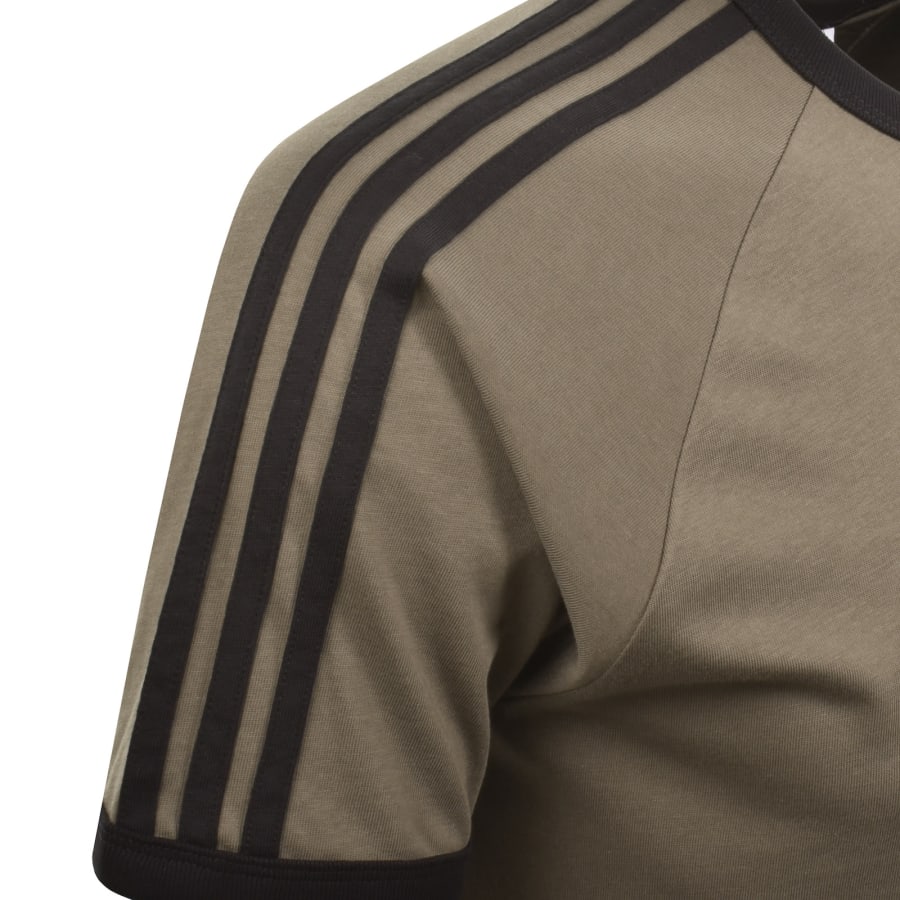 Image number 4 for adidas Originals 3 Stripes T Shirt Brown