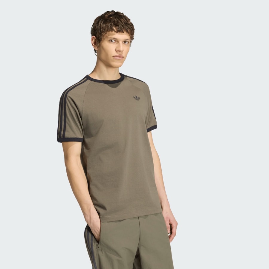 Image number 5 for adidas Originals 3 Stripes T Shirt Brown