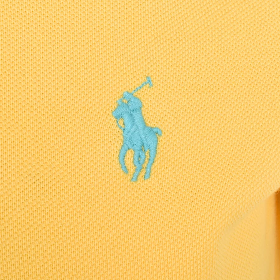 Image number 3 for Ralph Lauren Custom Slim Fit Polo T Shirt Yellow