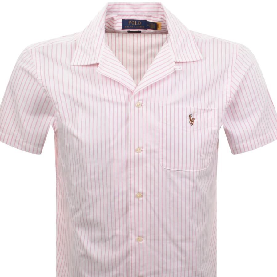 Image number 2 for Ralph Lauren Short Sleeve Stripe Shirt Pink