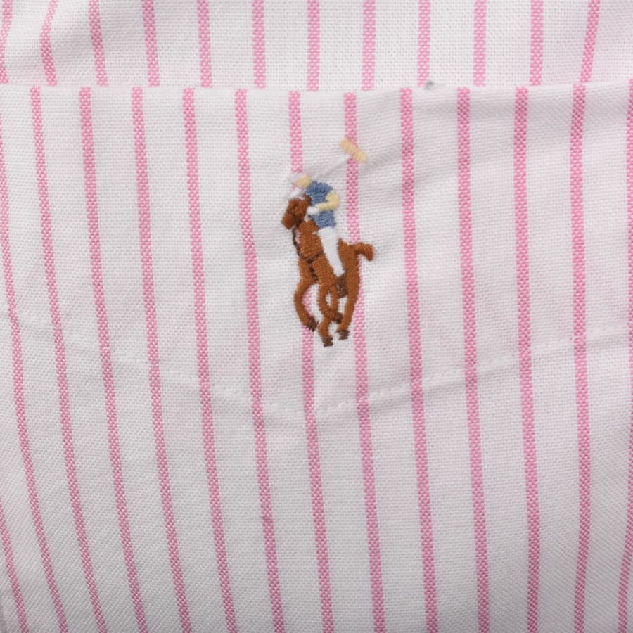 Image number 3 for Ralph Lauren Short Sleeve Stripe Shirt Pink