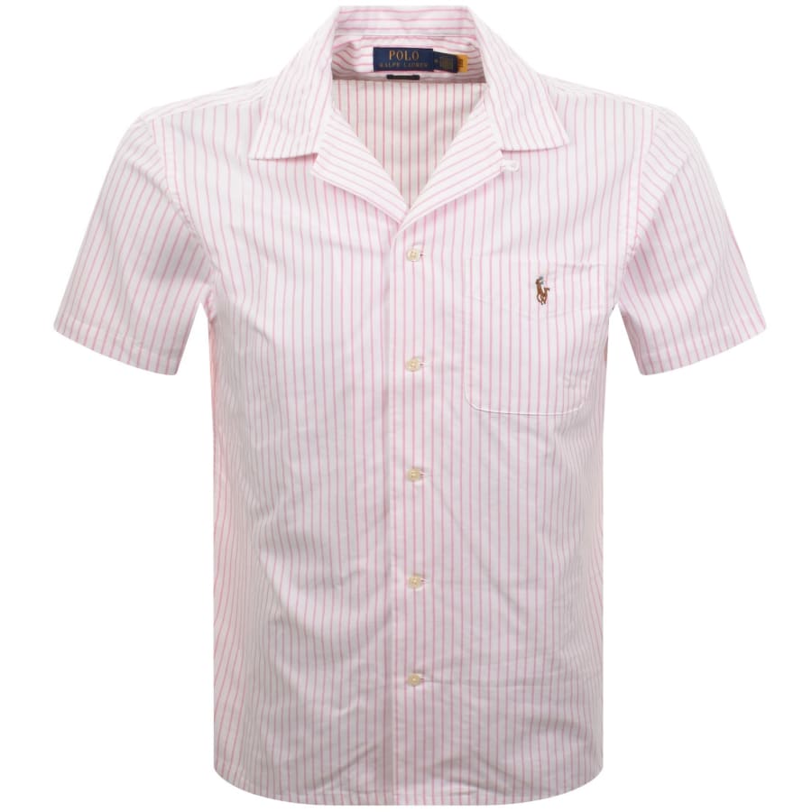 Image number 1 for Ralph Lauren Short Sleeve Stripe Shirt Pink