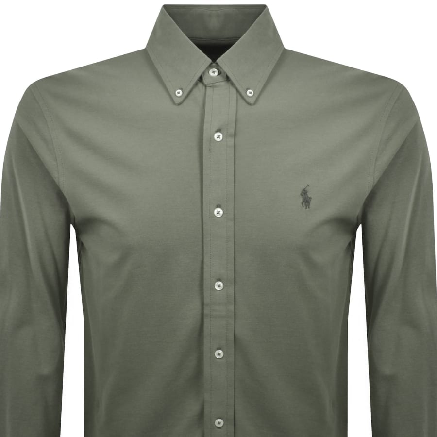 Image number 2 for Ralph Lauren Featherweight Mesh Shirt Green