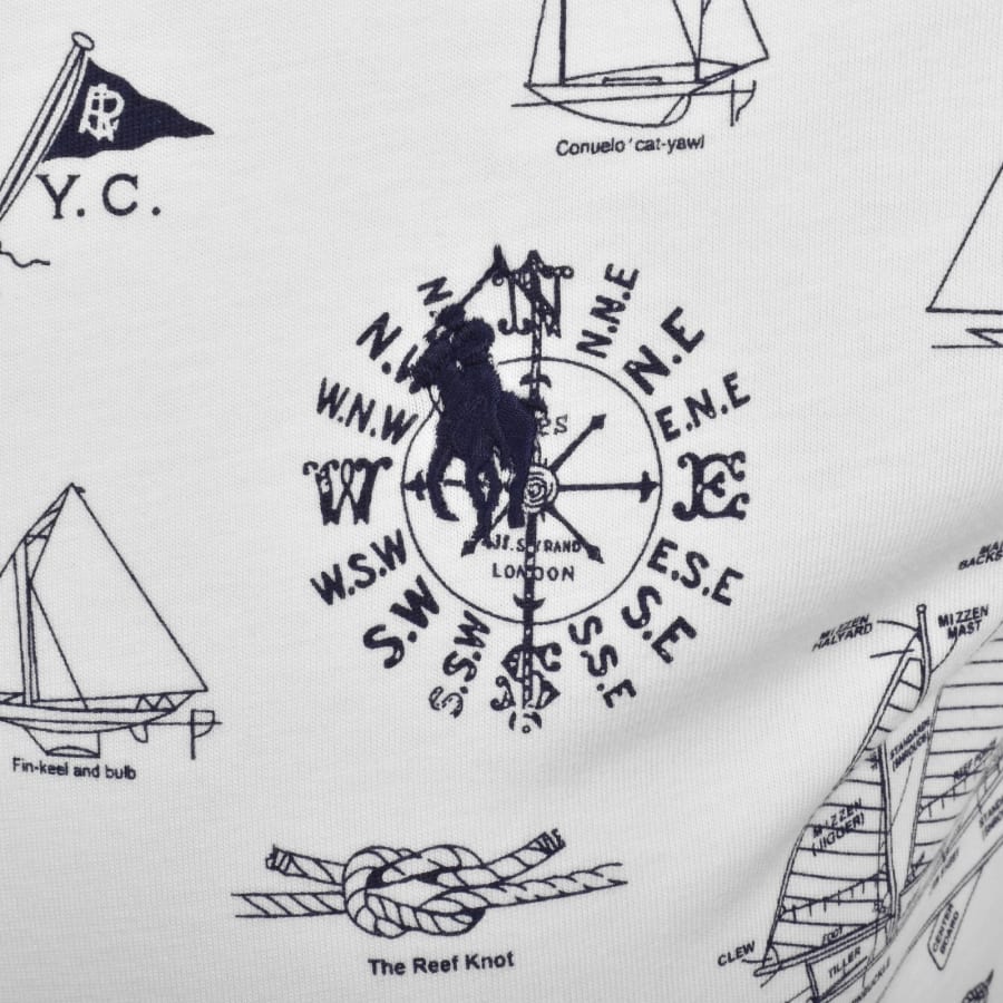 Image number 3 for Ralph Lauren All Over Print T Shirt White
