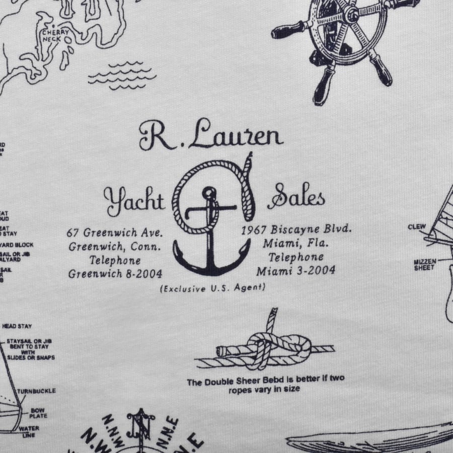 Image number 4 for Ralph Lauren All Over Print T Shirt White