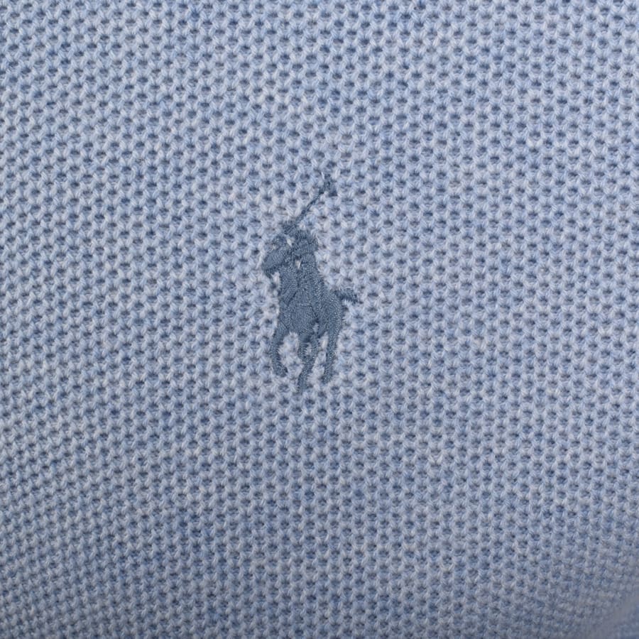 Image number 3 for Ralph Lauren Half Zip Knit Jumper Blue