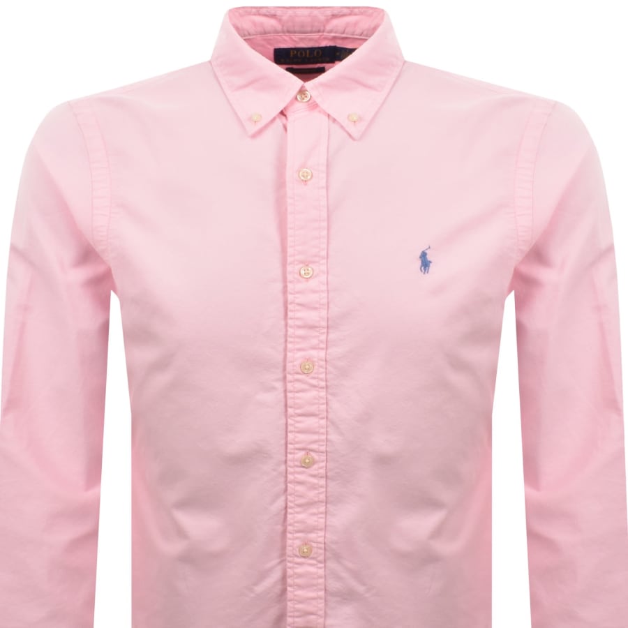Image number 2 for Ralph Lauren Long Sleeve Shirt Carmel Pink