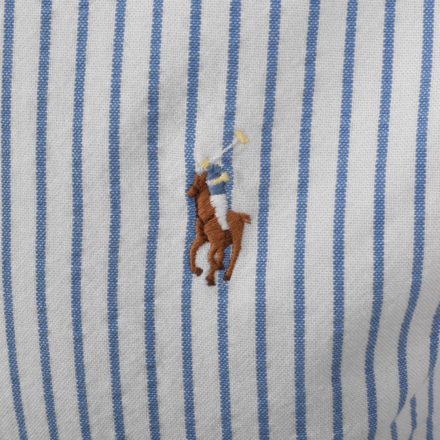 Image number 3 for Ralph Lauren Long Sleeve Stripe Shirt Blue