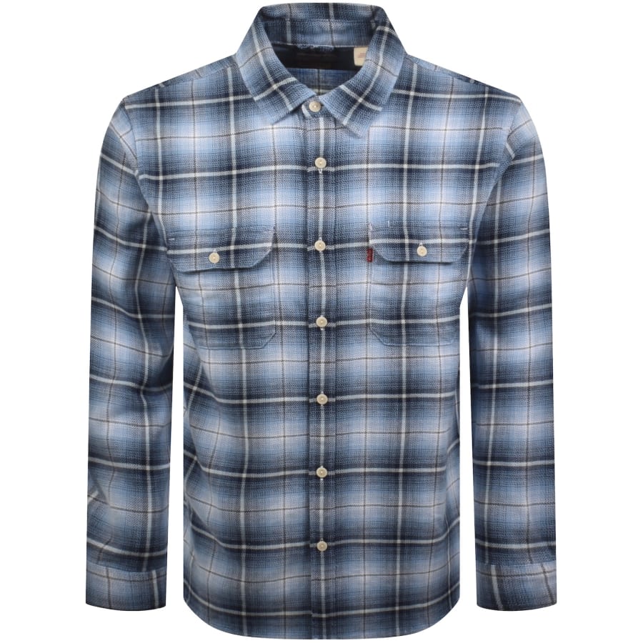 Image number 1 for Levis Jackson Worker Long Sleeve Shirt Blue