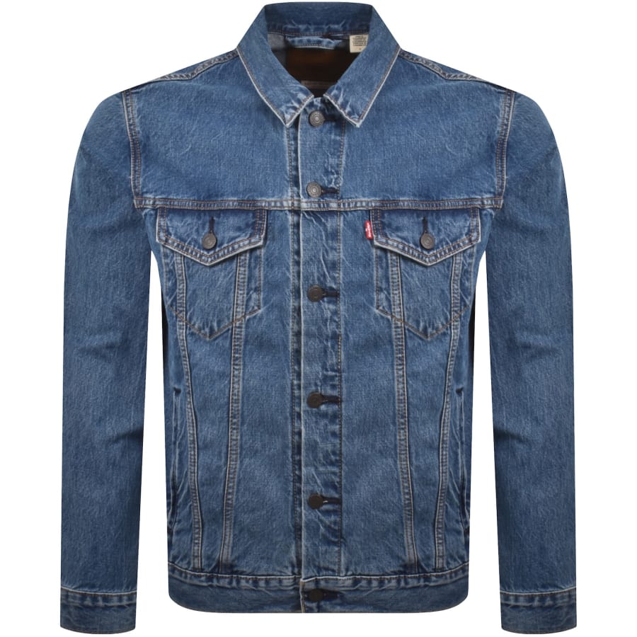 Image number 1 for Levis Denim Trucker Jacket Blue