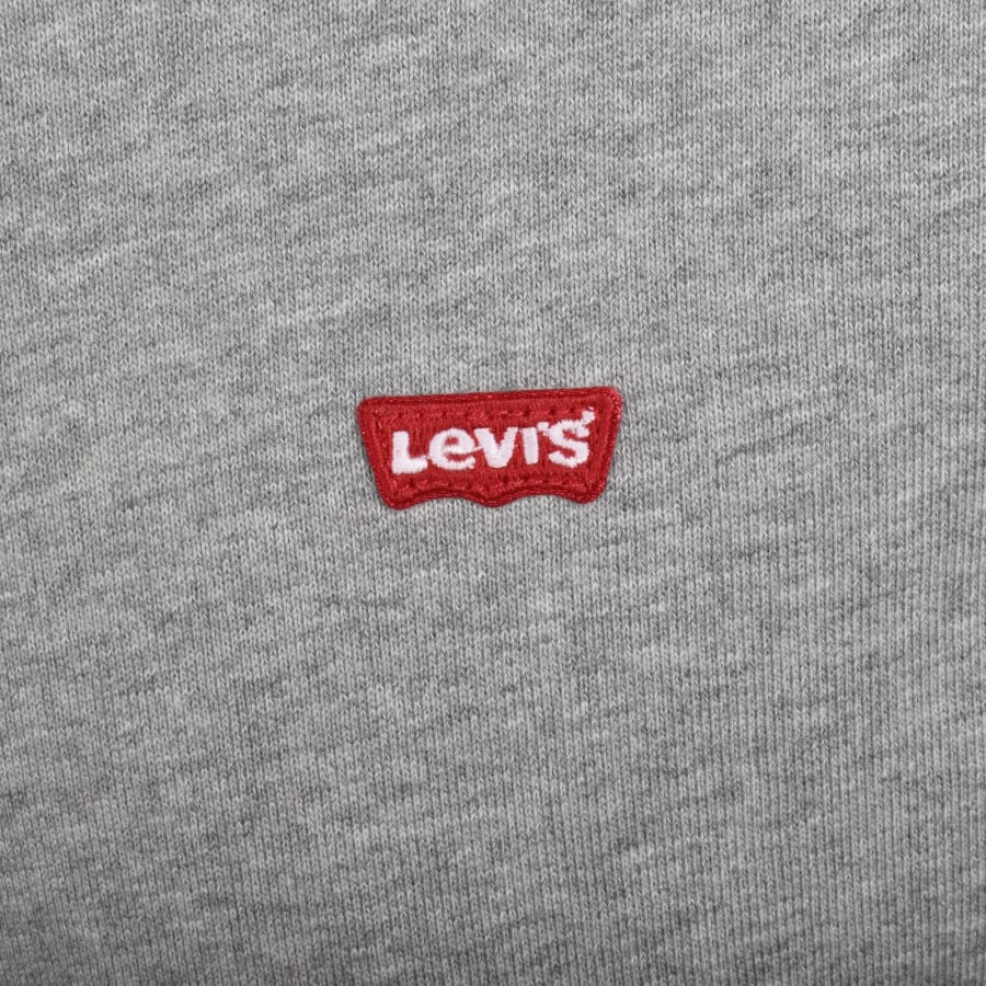 Image number 3 for Levis Original Quarter Zip Sweatshirt Grey