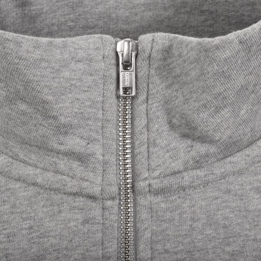 Image number 4 for Levis Original Quarter Zip Sweatshirt Grey
