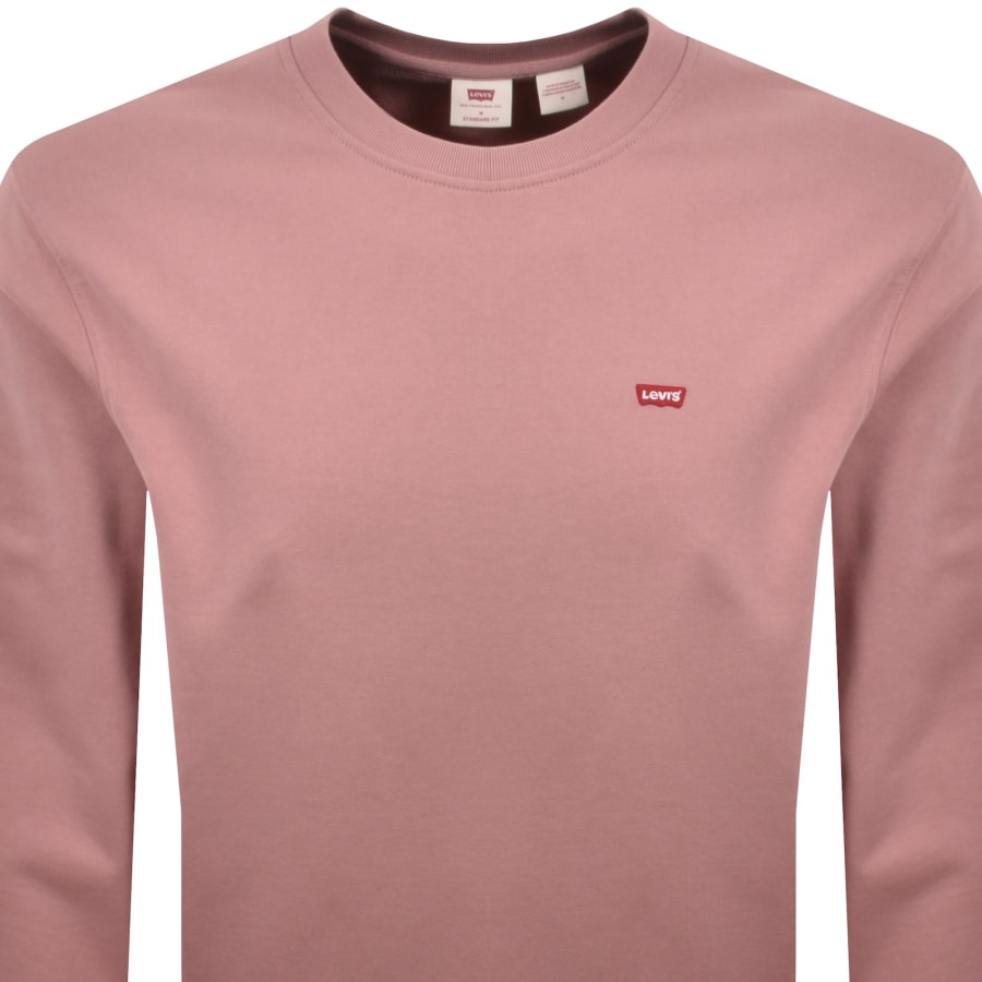 Image number 2 for Levis Original Crew Neck Sweatshirt Pink