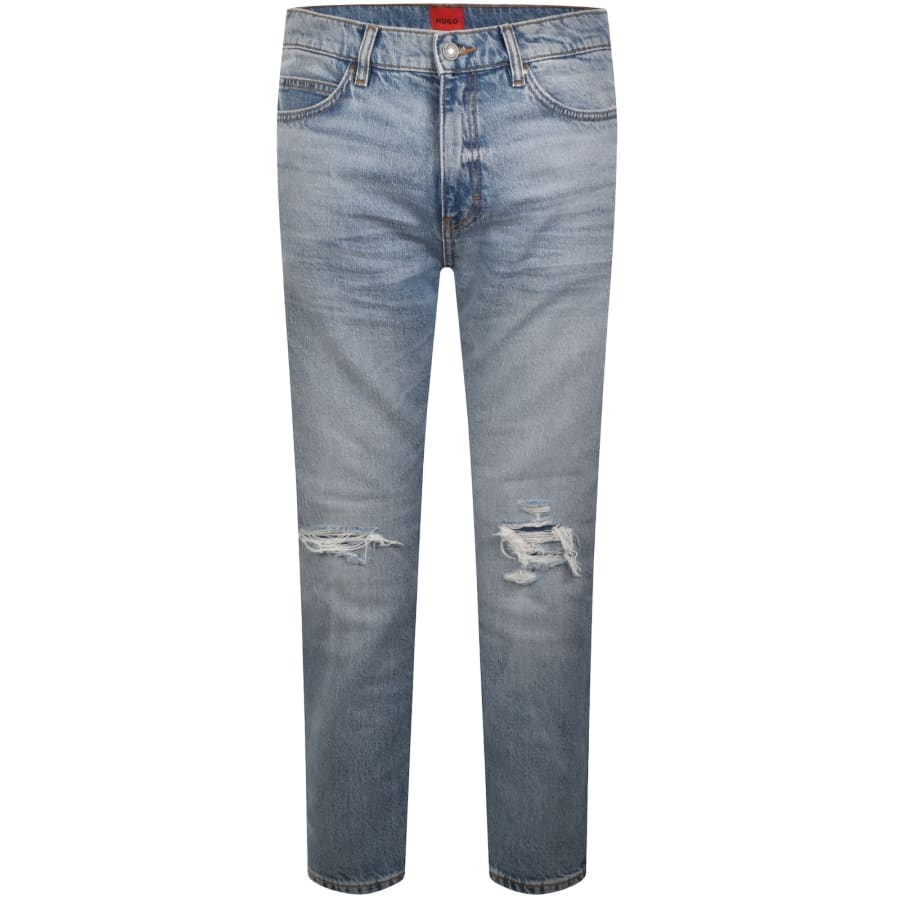 Image number 2 for HUGO 708 Slim Jeans Light Wash Blue