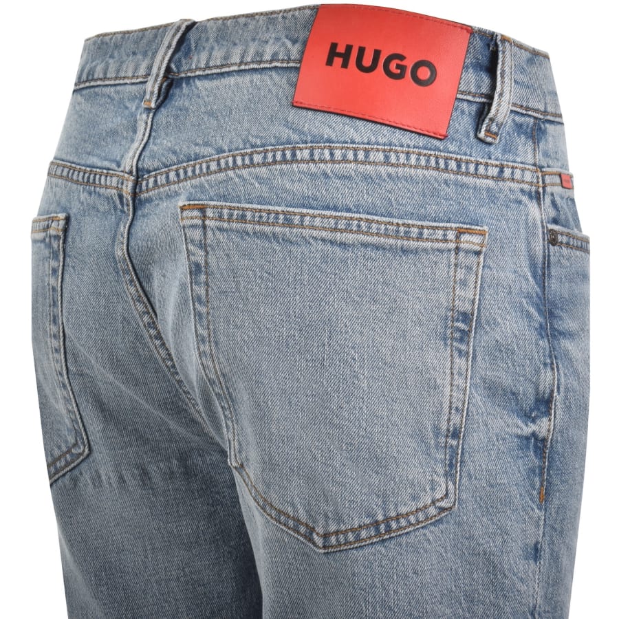 Image number 4 for HUGO 708 Slim Jeans Light Wash Blue