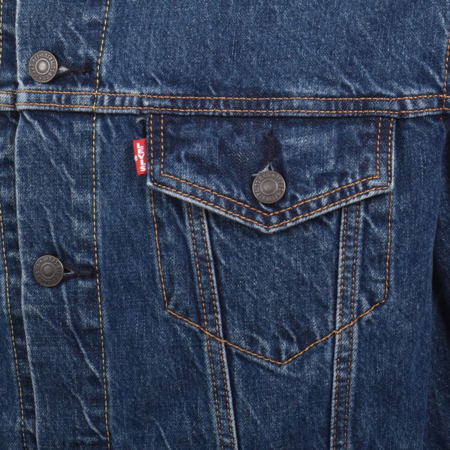 Image number 4 for Levis Denim Trucker Jacket Blue