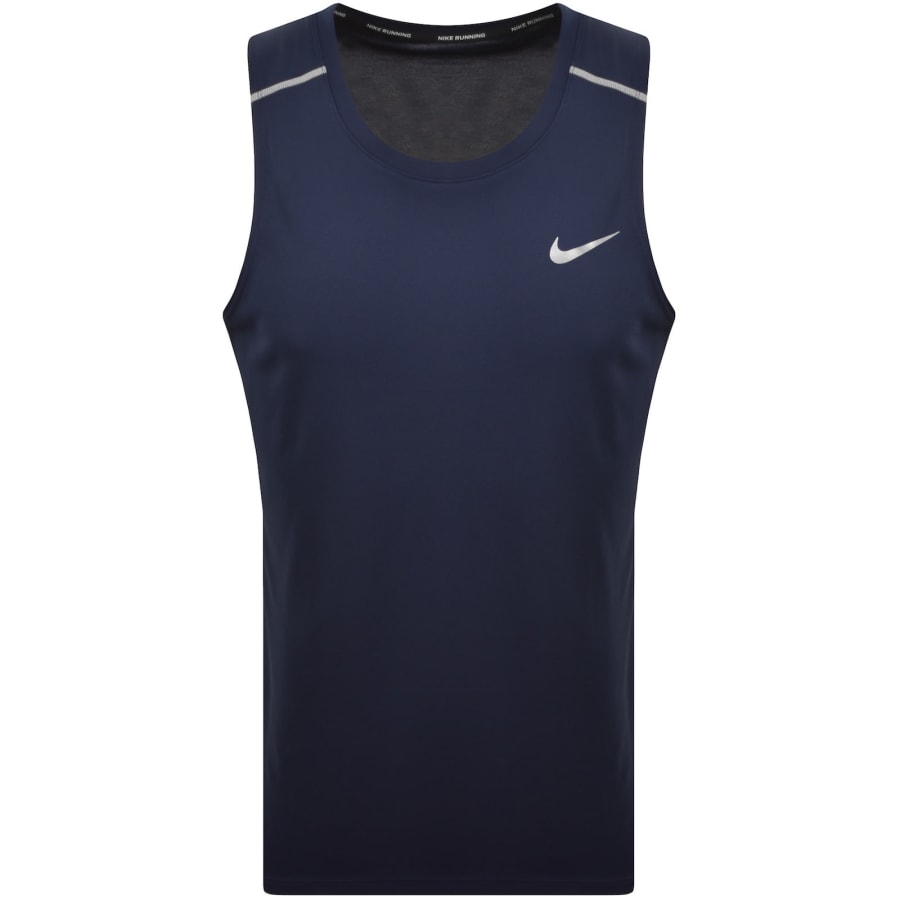 Image number 1 for Nike Running Miler Dri-Fit Vest Midnight Navy