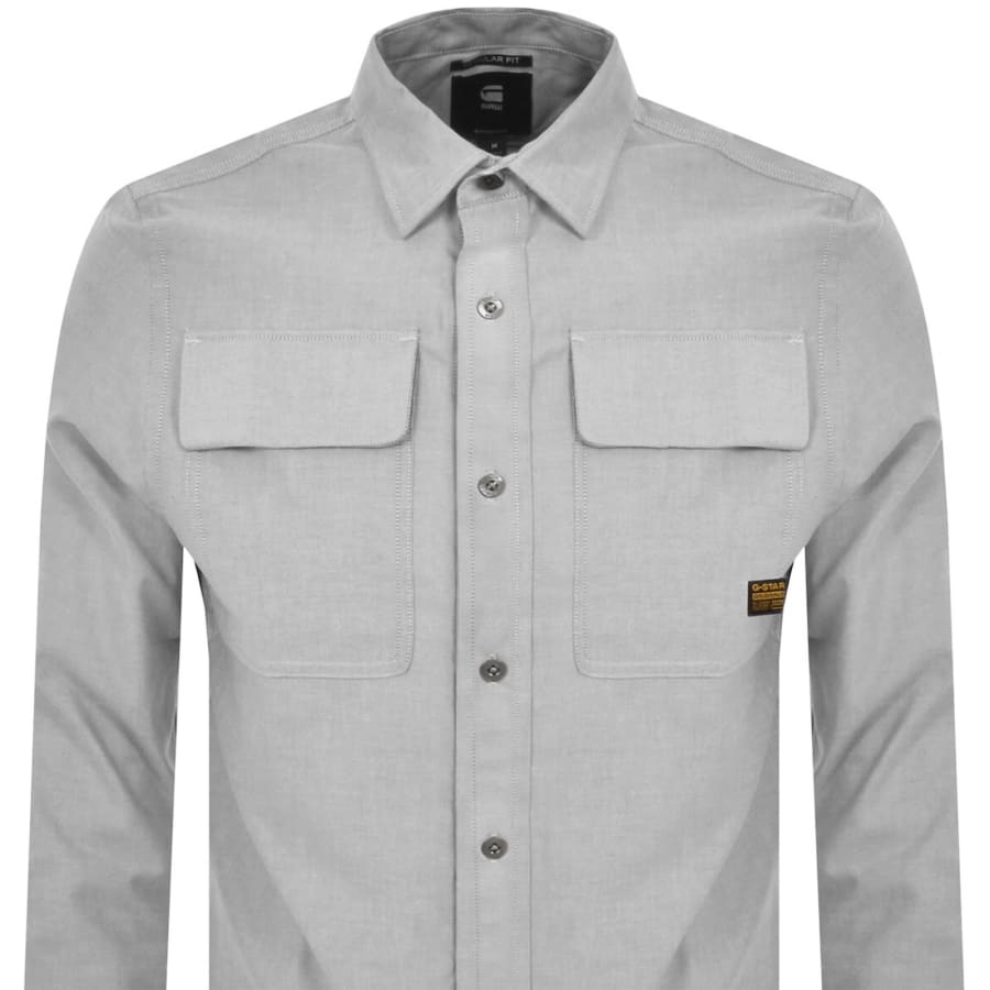 Image number 2 for G Star Raw CPO Long Sleeve Shirt Grey