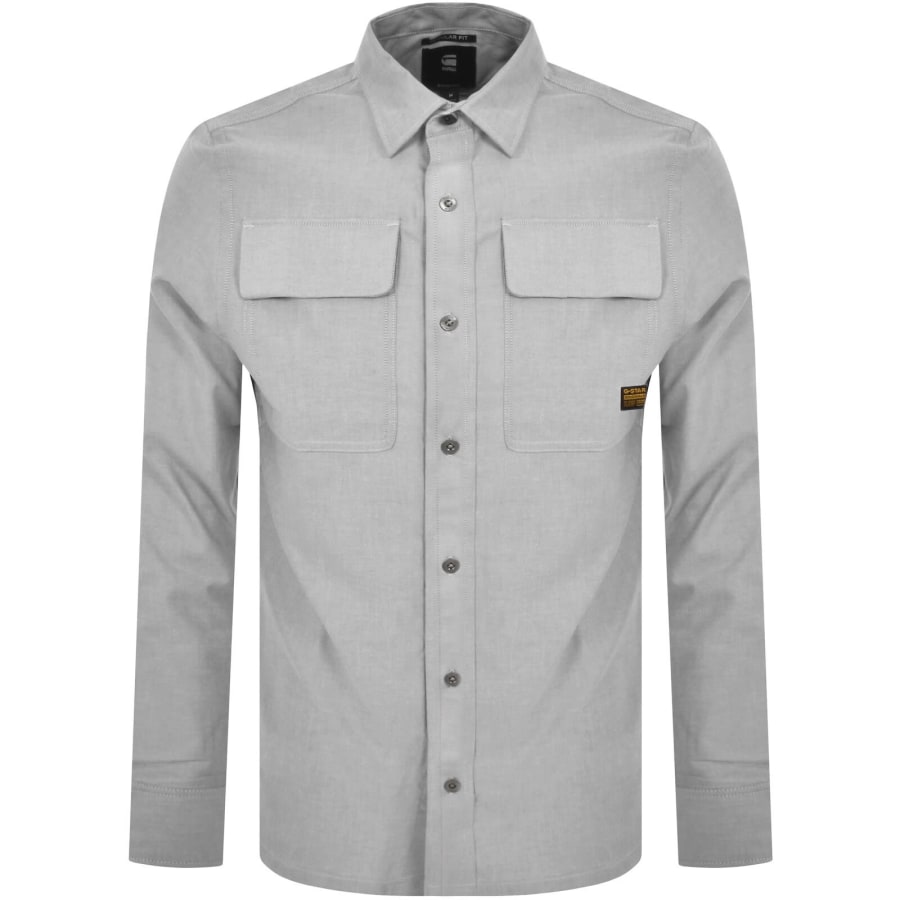 Image number 1 for G Star Raw CPO Long Sleeve Shirt Grey
