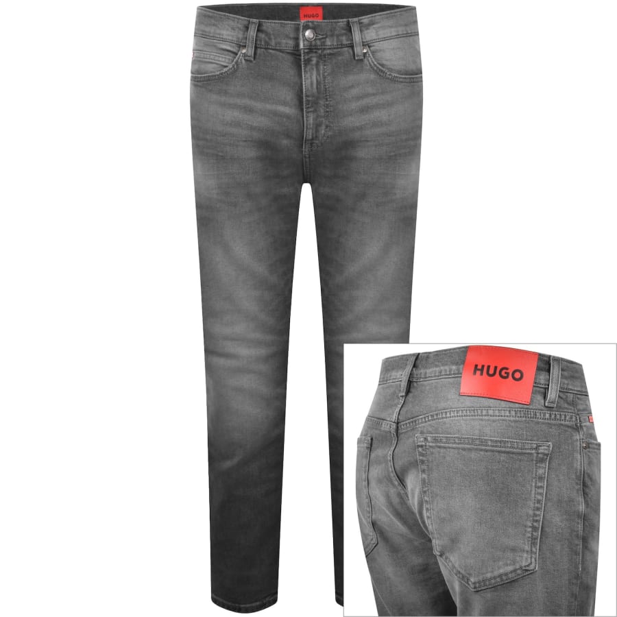 Image number 1 for HUGO 708 Slim Jeans Mid Wash Grey