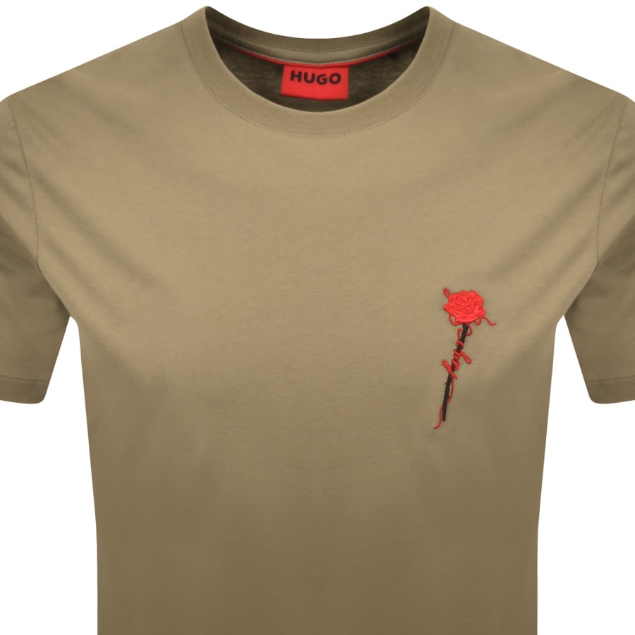Image number 2 for HUGO Diflow T Shirt Brown