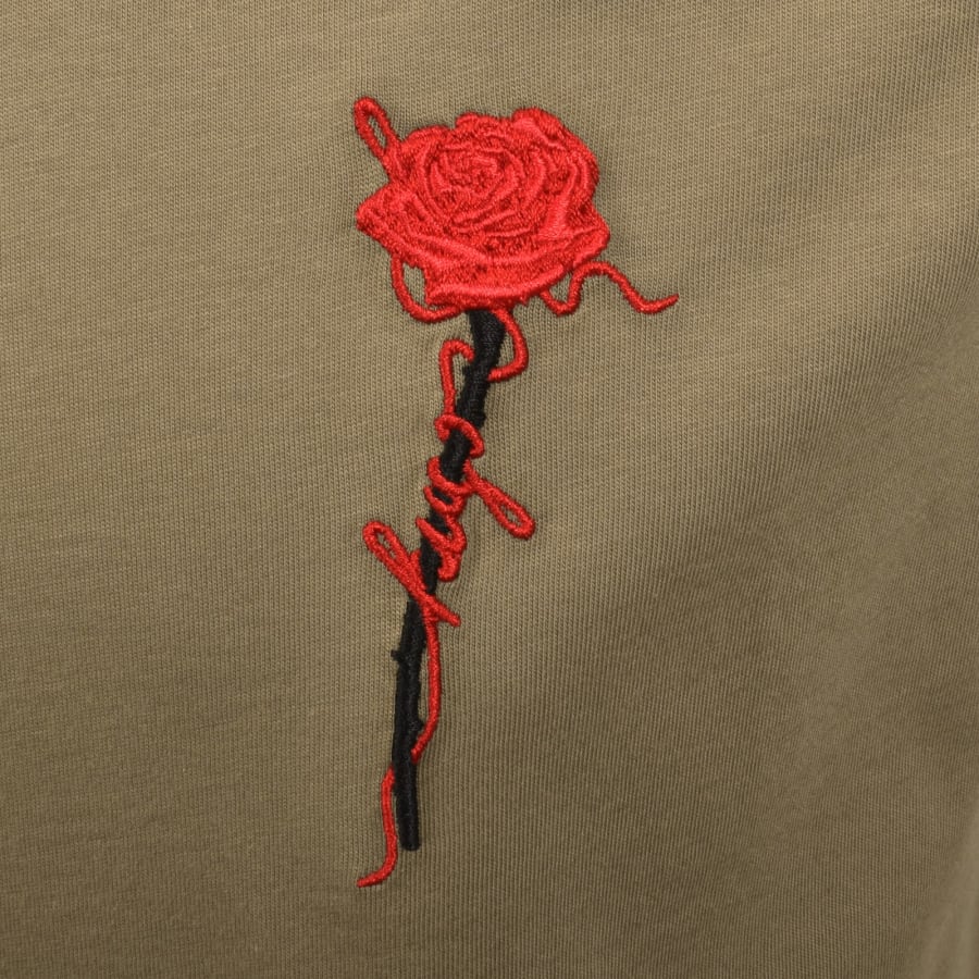 Image number 3 for HUGO Diflow T Shirt Brown