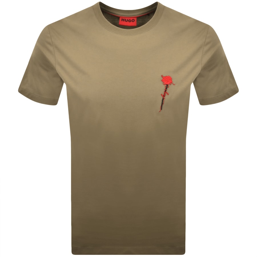 Image number 1 for HUGO Diflow T Shirt Brown